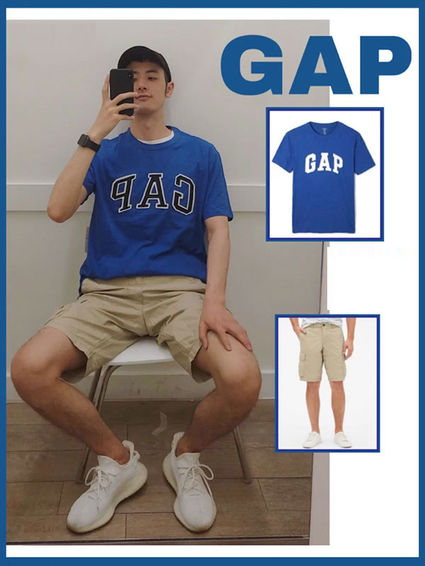 GAP T恤穿搭