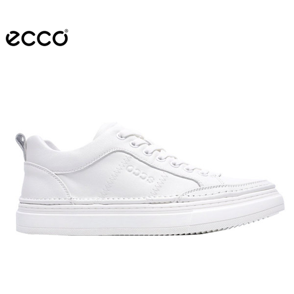 【限時秒殺】ECCO愛步 雅仕系列 商務休閒低幫皮鞋 白色