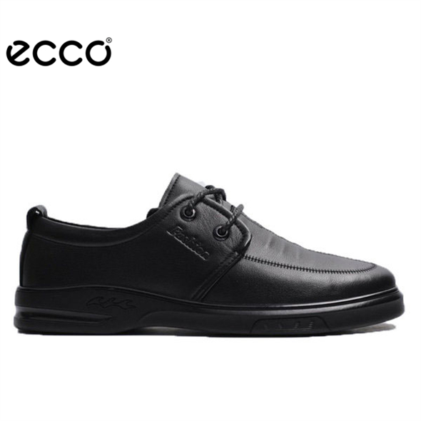 【七天內無理由退貨】2022新款ECCO 商務休閒 舒適男款 英倫 黑色小皮鞋