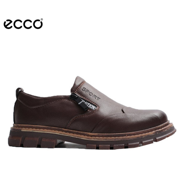 【好穿舒適】ECCO愛步 適動混合系列 輕便舒適 商務休閒時尚皮鞋 棕色